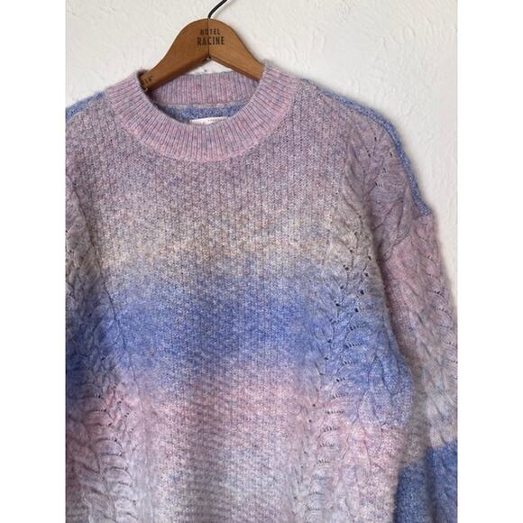 Purple & Pink OMBRE Cable Knit Sweater - Lauren Conrad - M - Picture 4 of 9